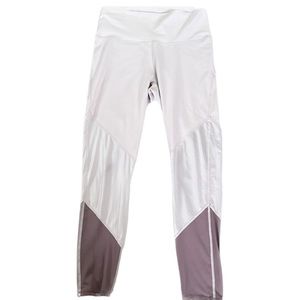 Fabletics Zone High-Waisted 7/8 Girl Almighty Dusty Rose/Rouge Size M Leggings